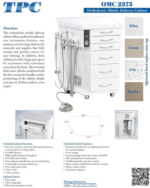 (NEW)  TPC Ortho Cart with Delivery/Assistant Package  OMC 2375