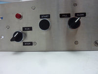 Ultrasonic cleaner recessed unit switch panel