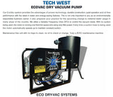 Tech West  VPD4D2 Eco-Vac Dry Vacuum System (4-6 User)  ( NEW )