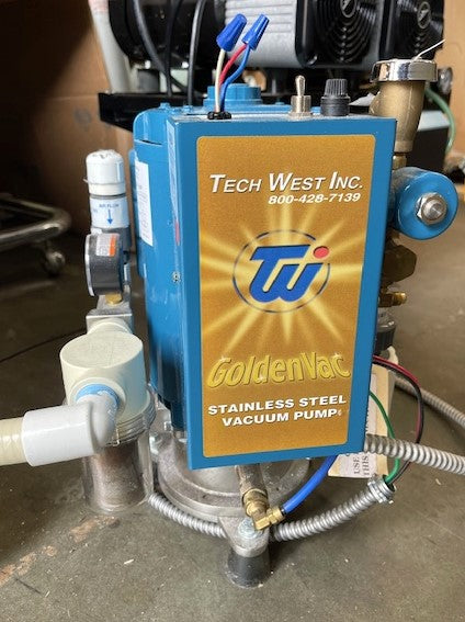 Tech West GoldenVac VPLG5SS 2hp Wet Ring Vacuum