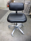 Deluxe Dr Stool with New Black Uphl.