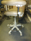 Assistant Stool with used Taupe Upholstery
