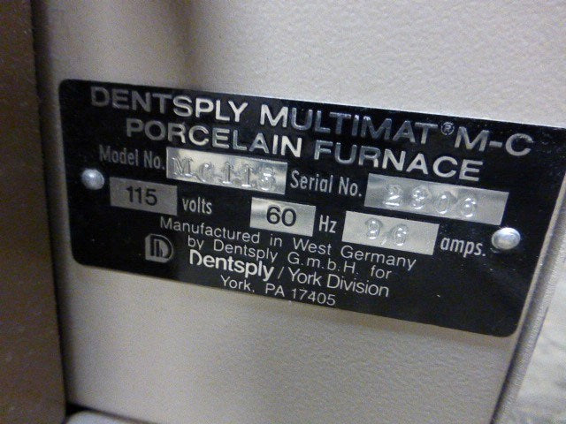 Multimat M-C Porcelain Furnace – Pre-Owned Dental Inc.